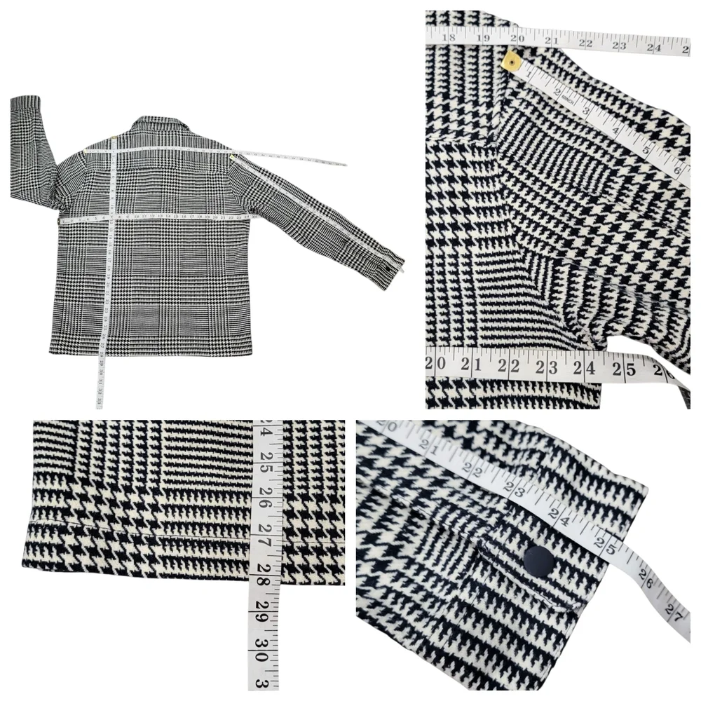 NWT Ben Sherman Glen Plaid Cotton Shirt Jacket Navy Cream Preppy British Men’s L - Picture 14 of 17